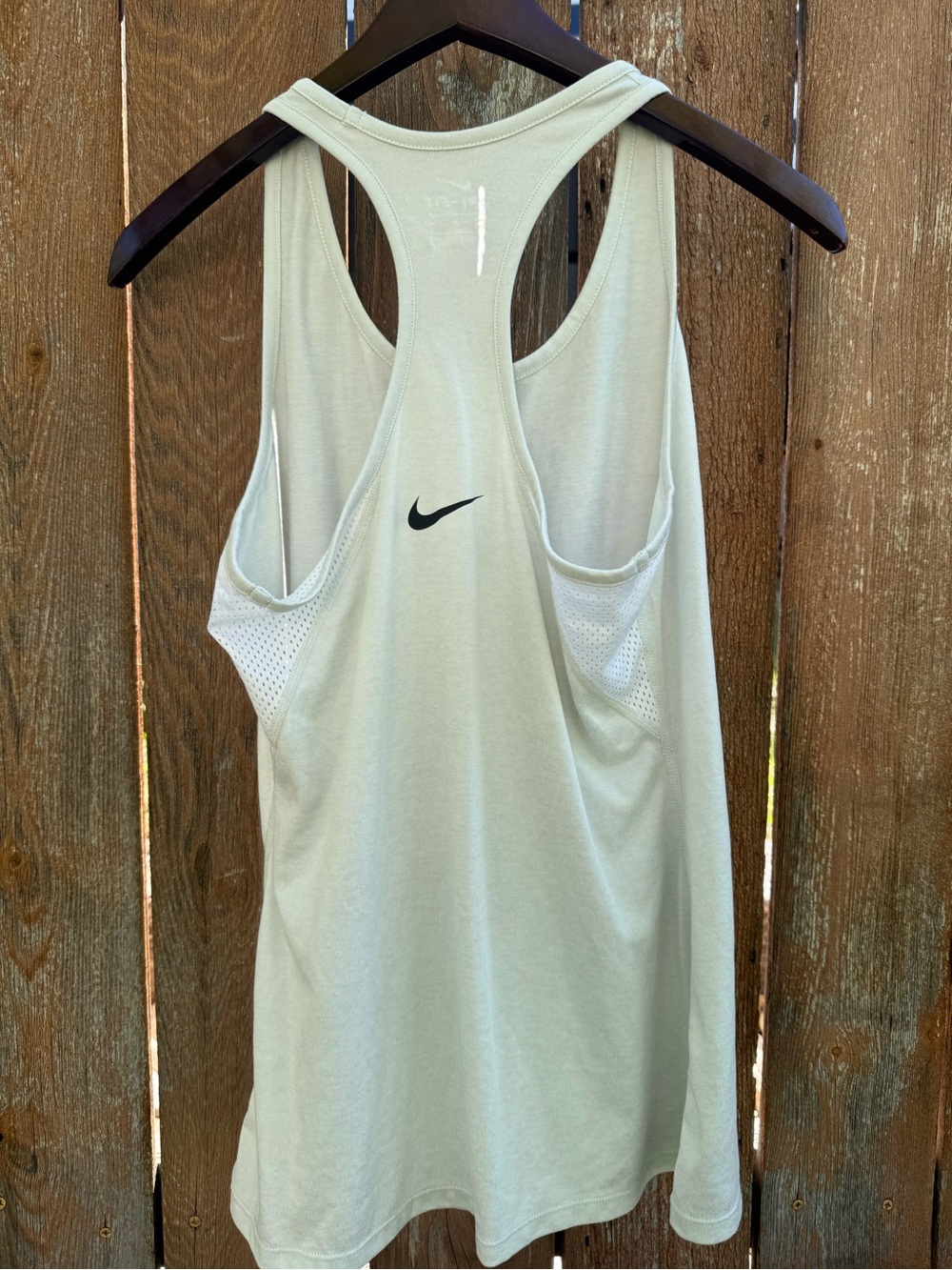 NIKE Dri Fit Women’s Light Gray Racerback Athletic Tank Top Size Medium - Picture 4 of 7